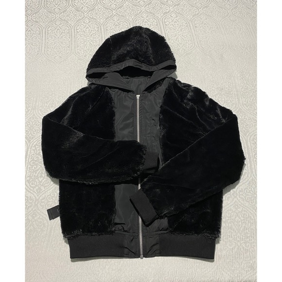 Harley Davidson Black Hooded Bomber Jacket With Logo Tape Size S - Picture 12 of 12